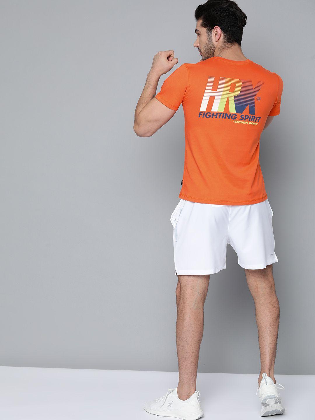 hrx-by-hrithik-roshan-men-orange-printed-back-bio-wash-lifestyle-pure-cotton-t-shirt
