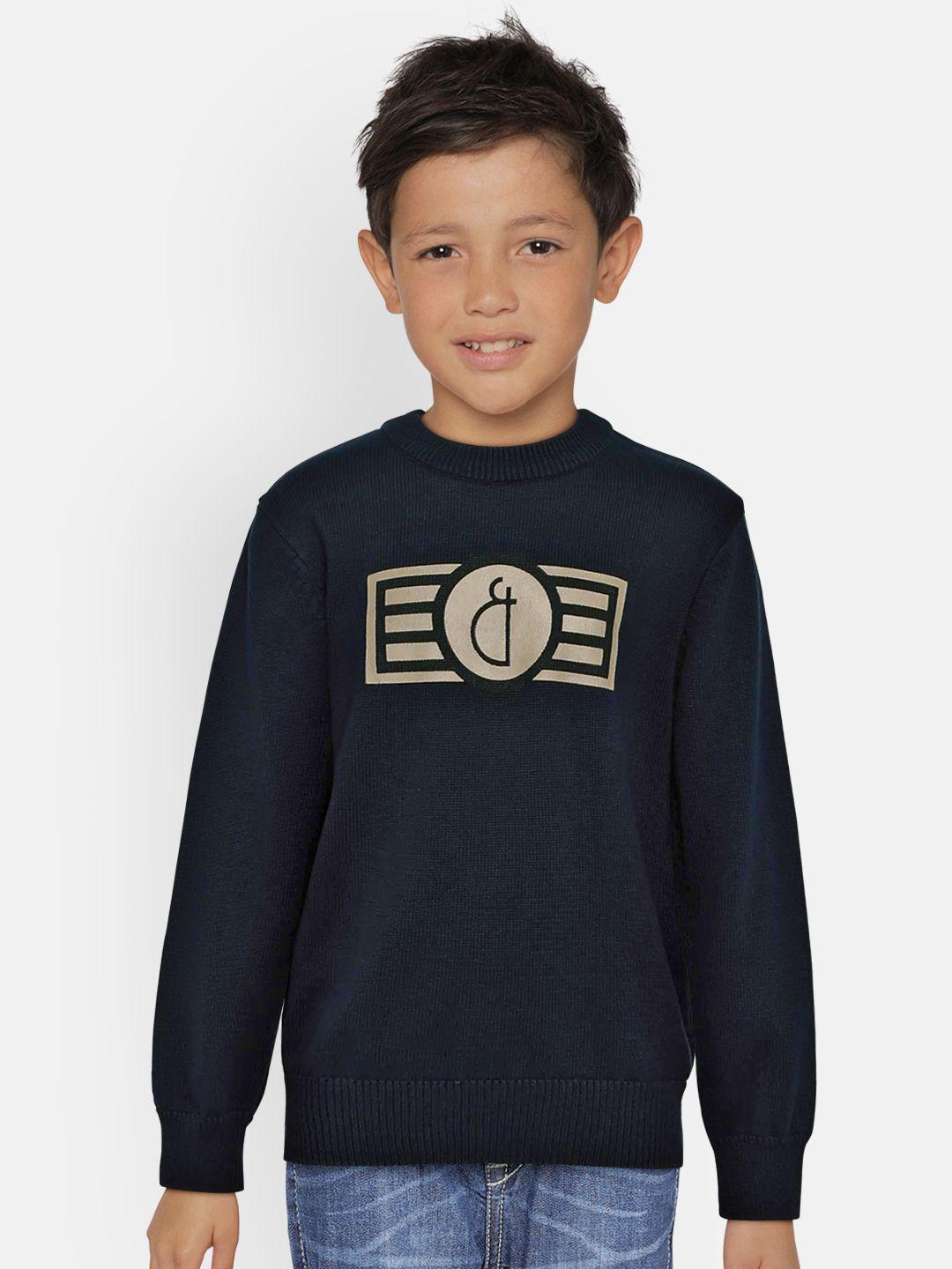 gini-and-jony-boys-navy-blue-printed-pullover-sweater