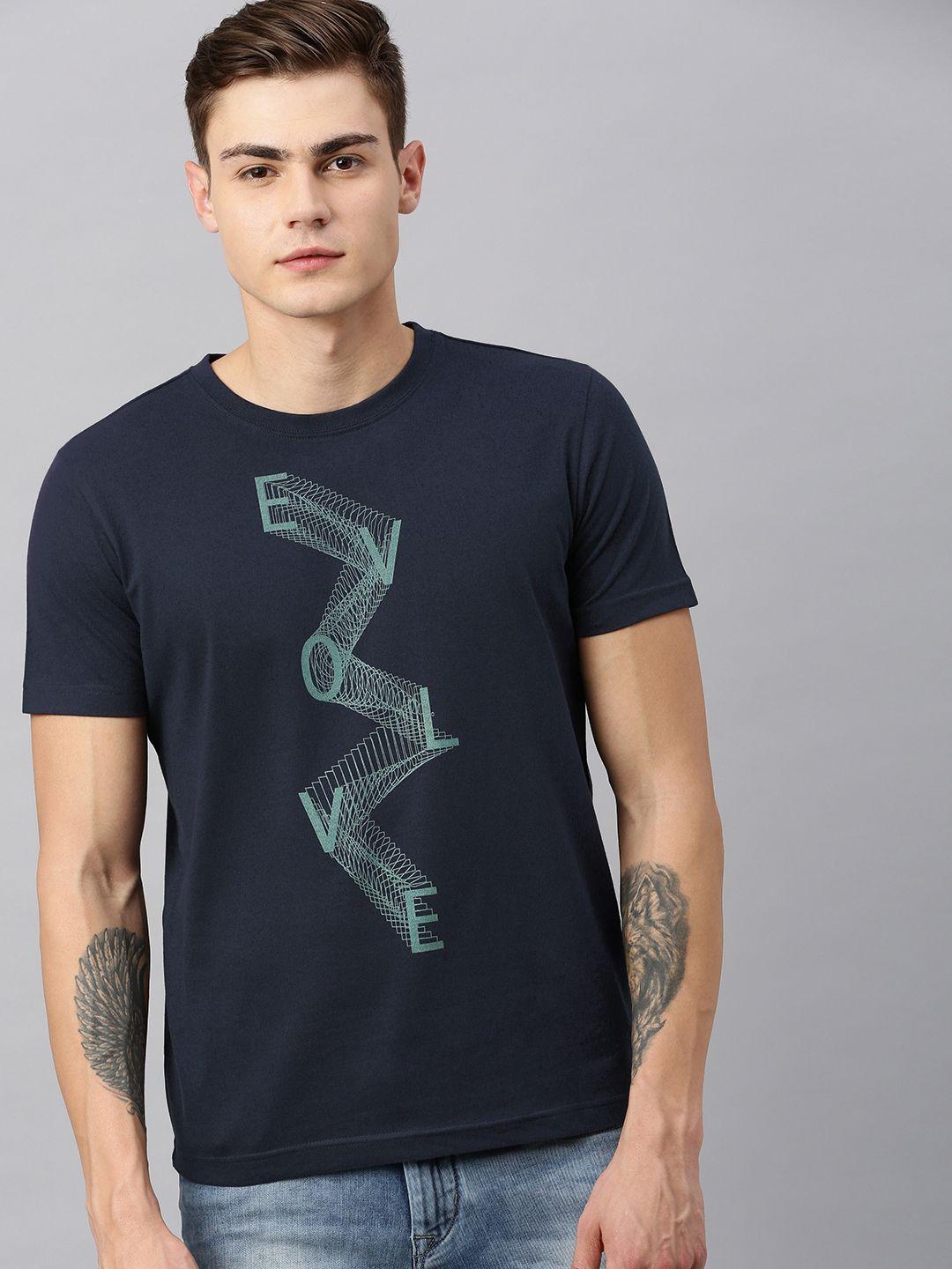 huetrap-men-navy-blue-printed-round-neck-sustainable-t-shirt