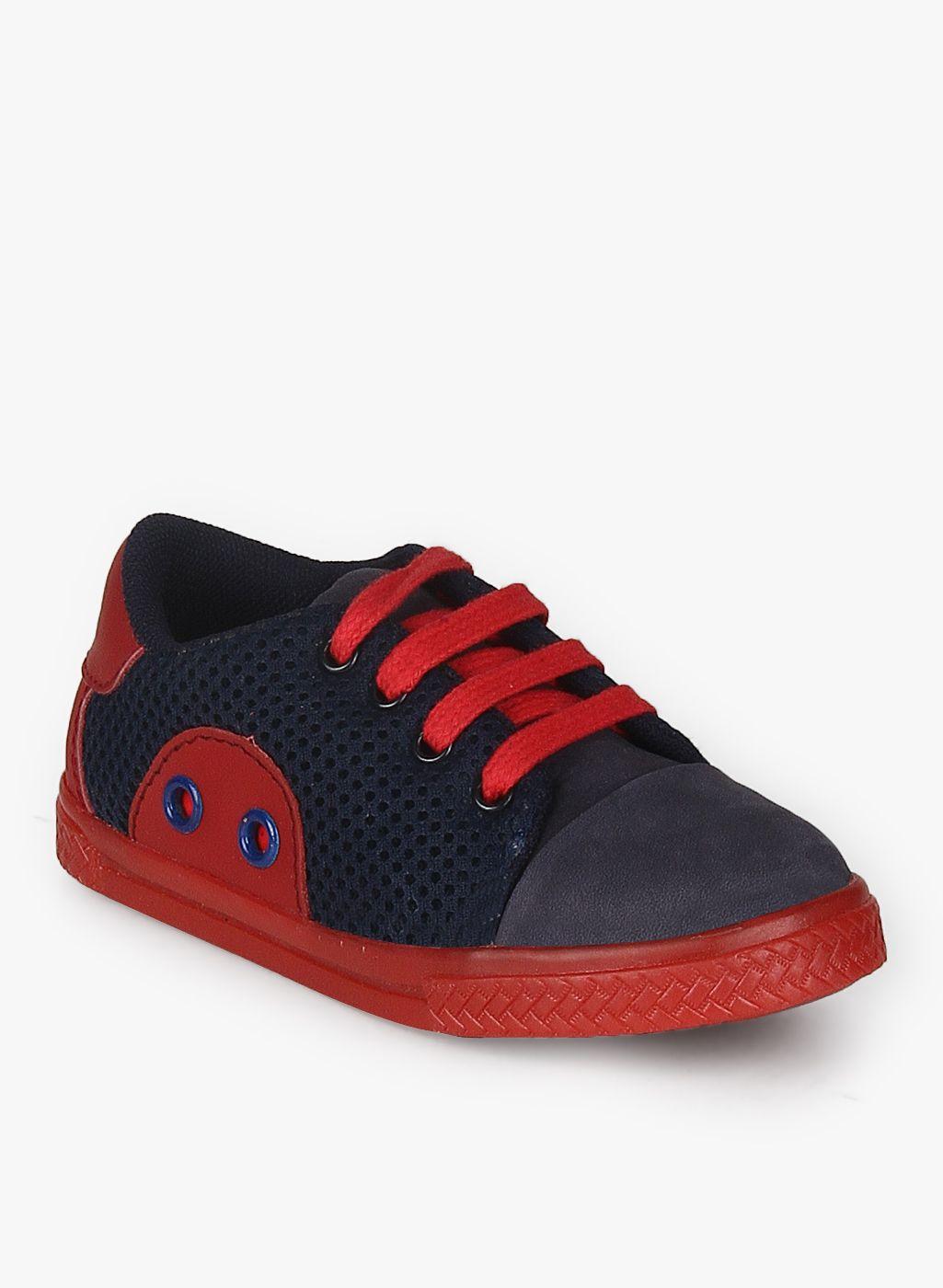 tuskey-boys-navy-blue-&-red-perforated-leather-sneakers