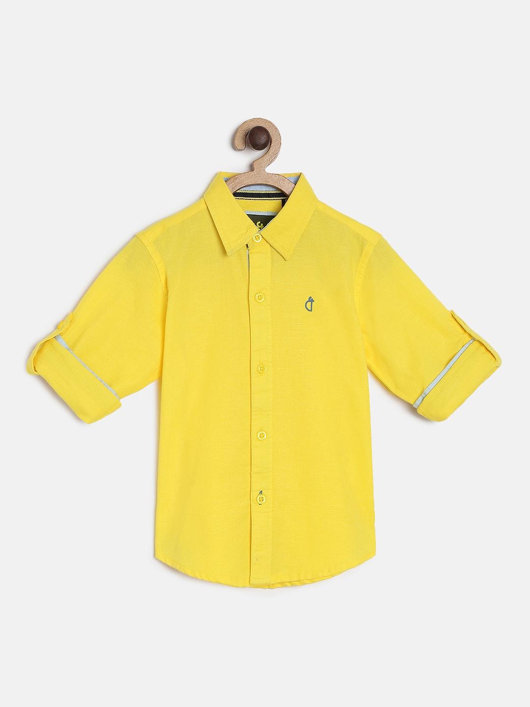 gini-and-jony-boys-yellow-regular-fit-solid-casual-shirt