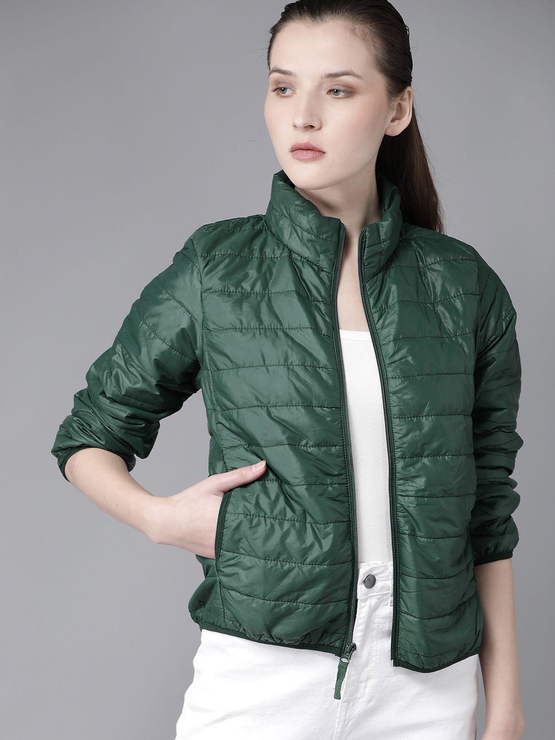 roadster-women-green-solid-lightweight-packable-jacket