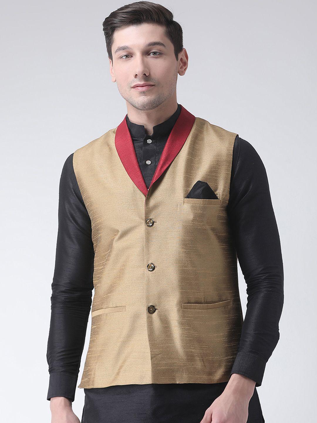 deyann-men-brown-solid-dupion-silk-nehru-jacket