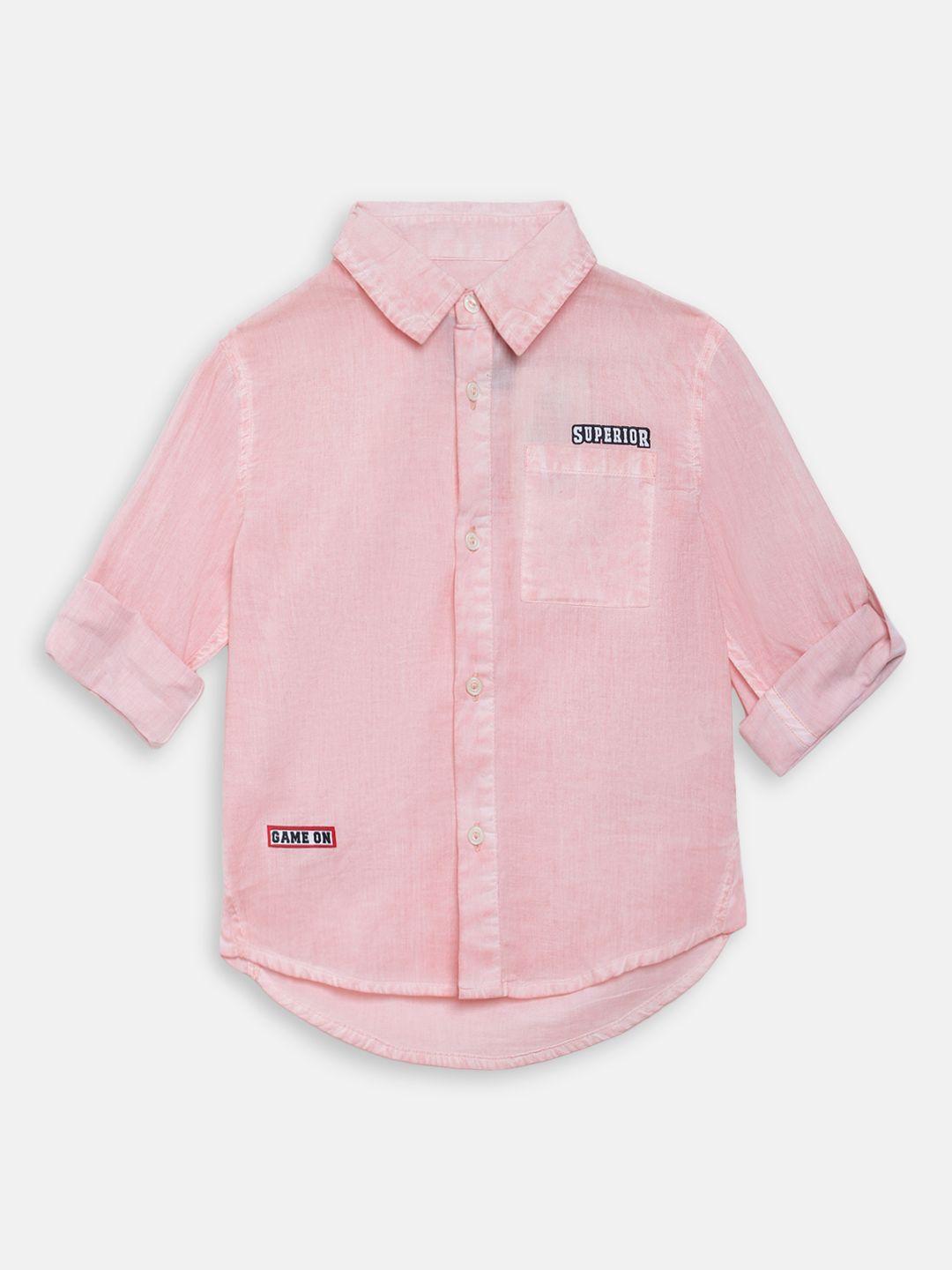 blue-giraffe-boys-rose-pink-regular-fit-solid-casual-shirt