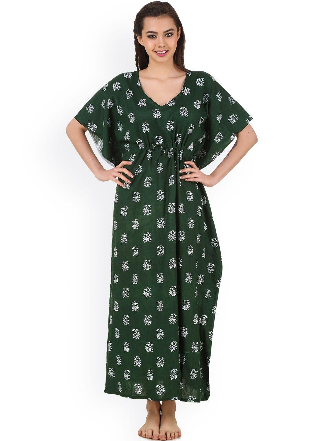 masha-green-paisley-print-maxi-nightdress-nt-a65-614