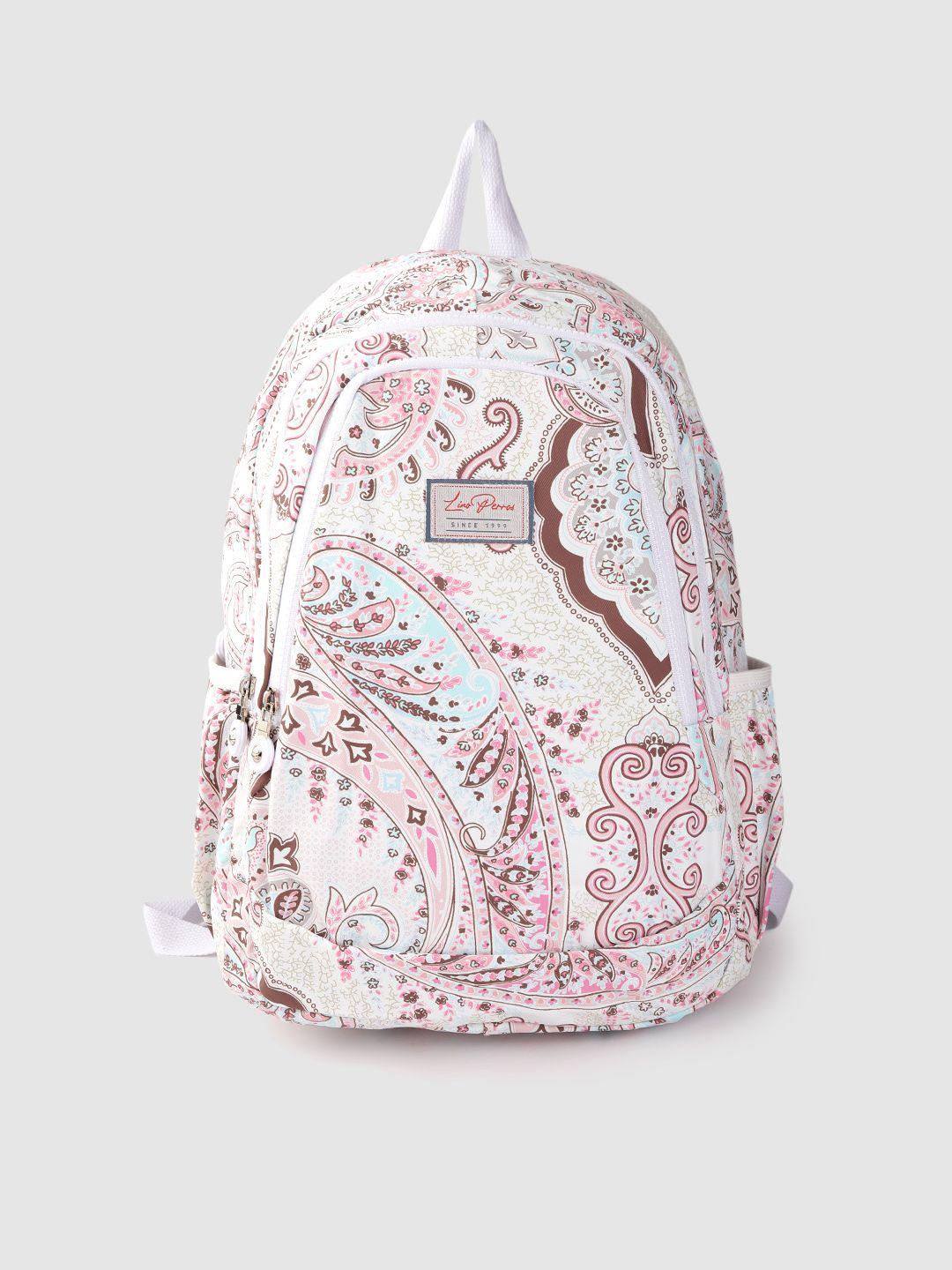 lino-perros-women-white-&-pink-paisley-print-13-inch-laptop-backpack