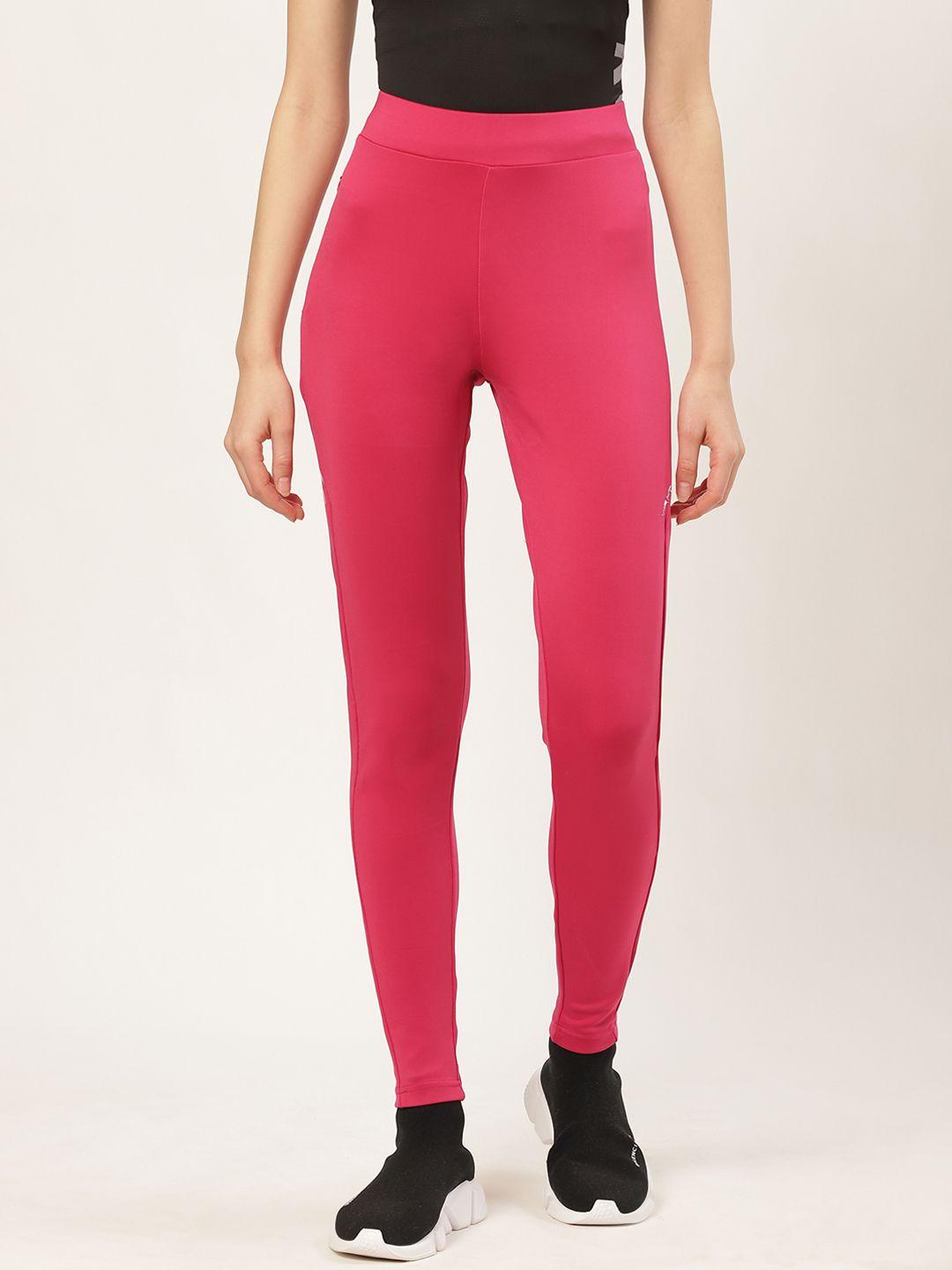 sweet-dreams-women-pink-solid-slim-fit-workout-track-pants