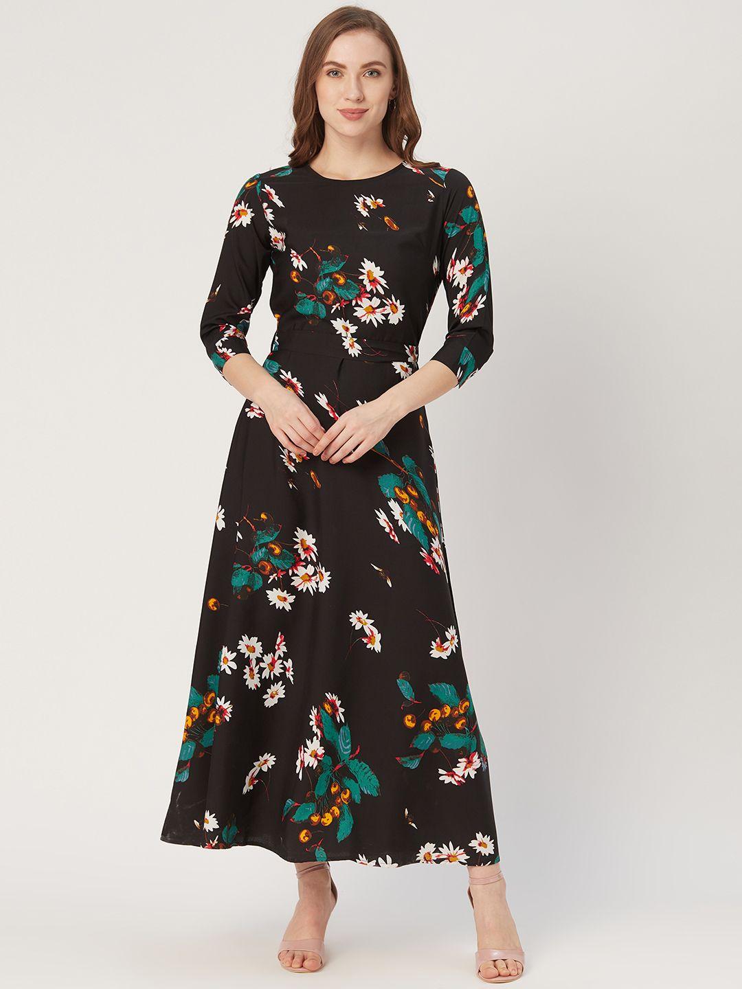 style-quotient-women-black-and-white-printed-maxi-dress