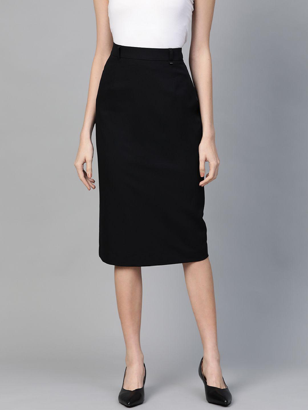 dorothy-perkins-women-black-solid-straight-skirt
