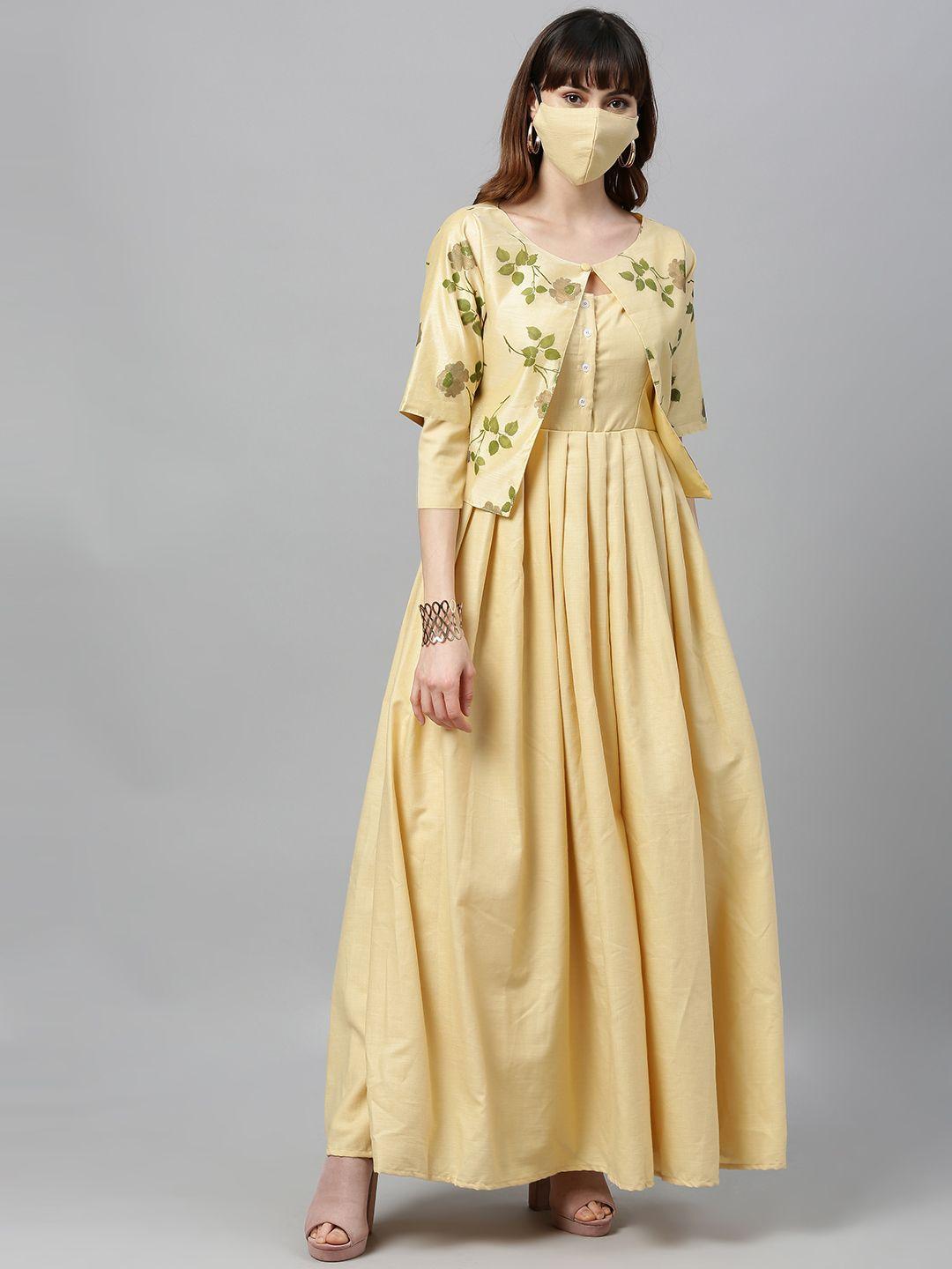ethnovog-women-beige-solid-made-to-measure-maxi-dress