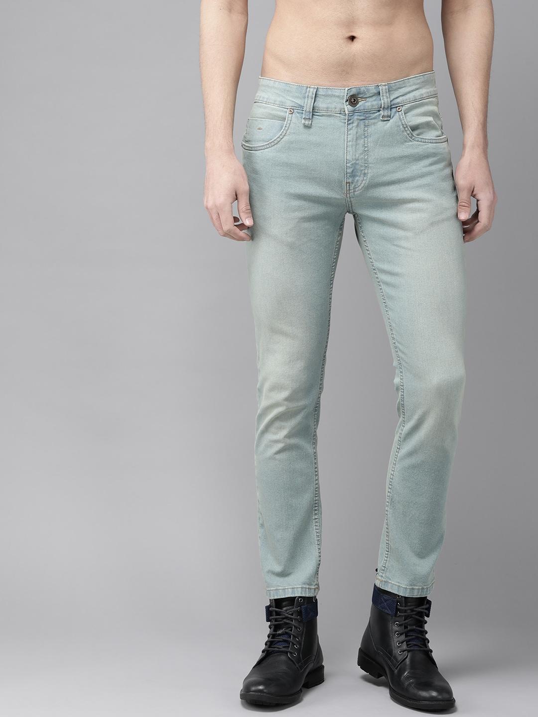 roadster-men-green-skinny-fit-mid-rise-clean-look-stretchable-jeans