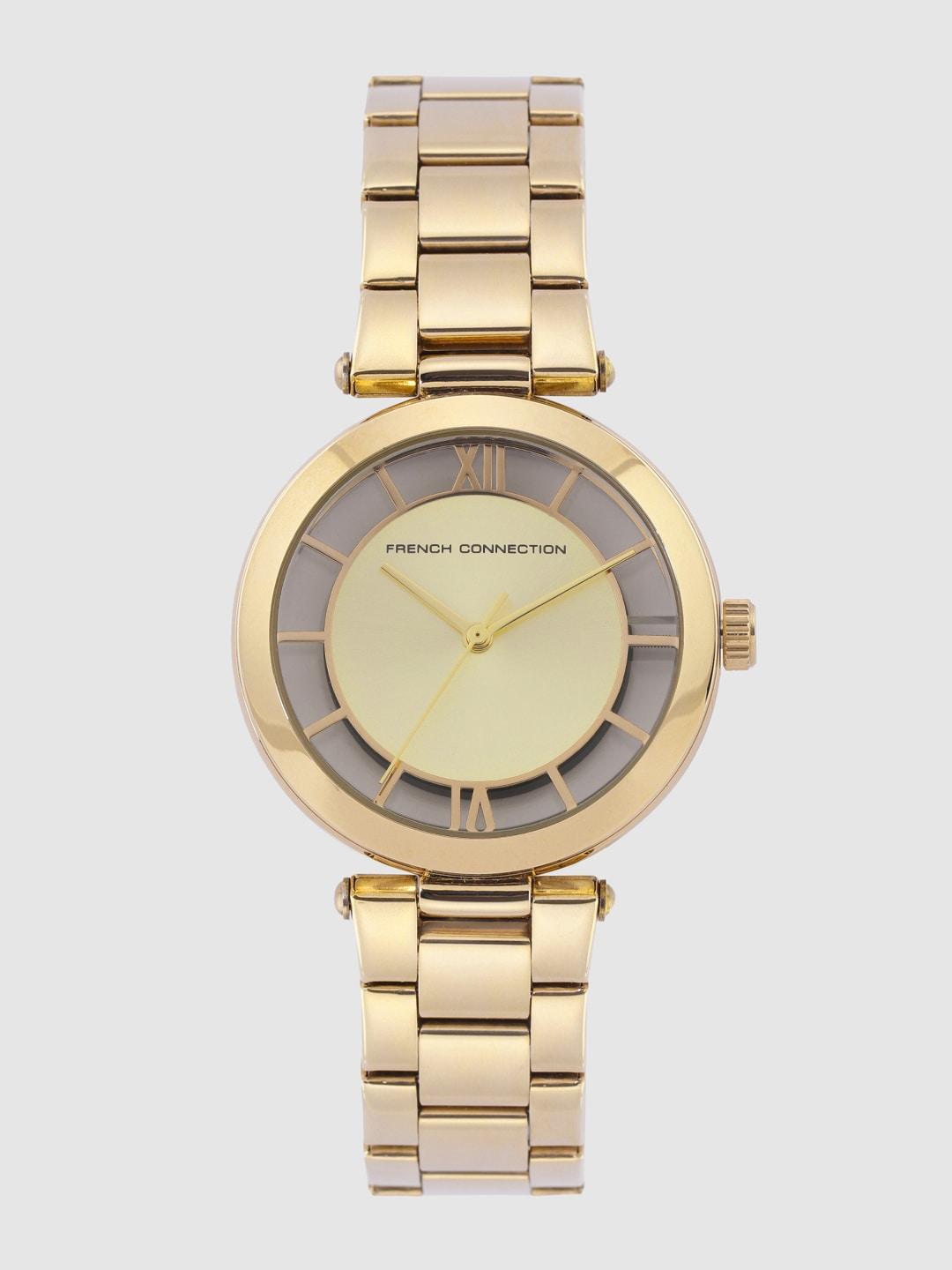 french-connection-women-gold-toned-analogue-watch-fcl0001d