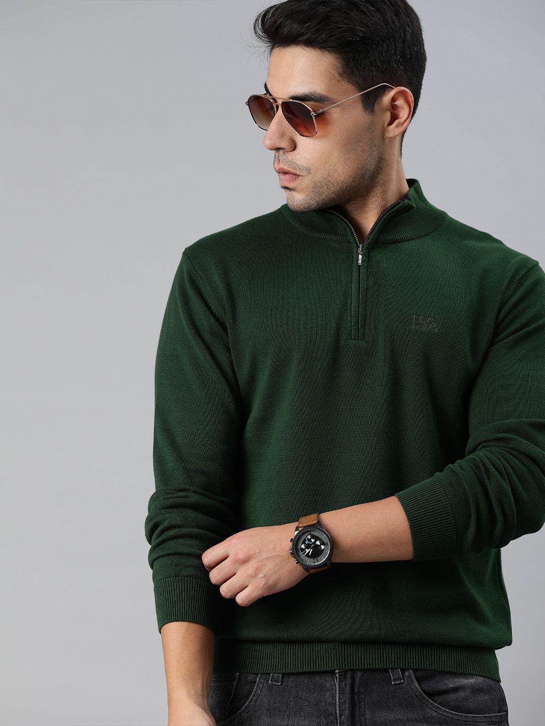 levis-men-green-solid-mock-neck-pullover-sweater