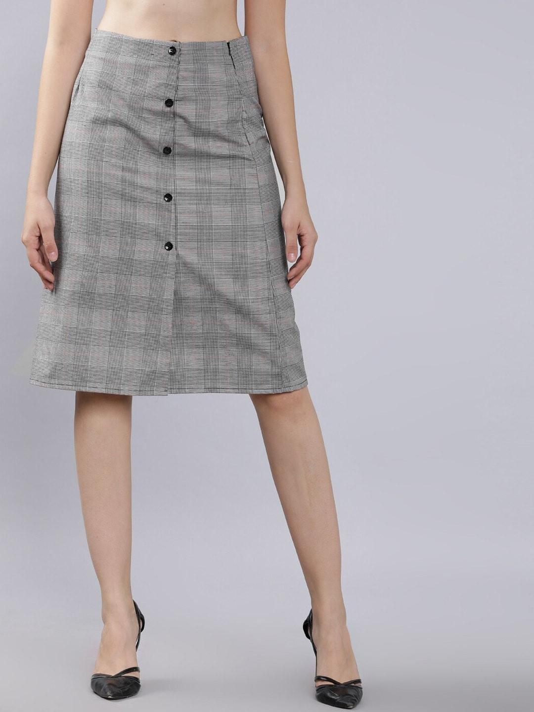tokyo-talkies-women-grey-checked-a-line-skirt