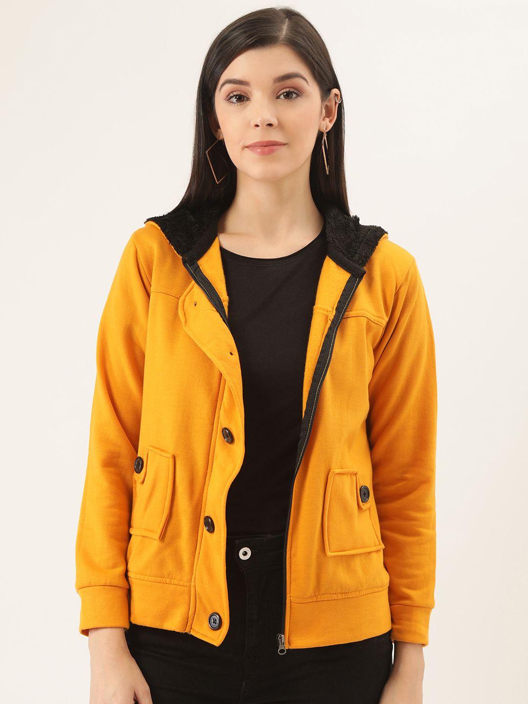 belle-fille-women-mustard-yellow-solid-tailored-hooded-jacket
