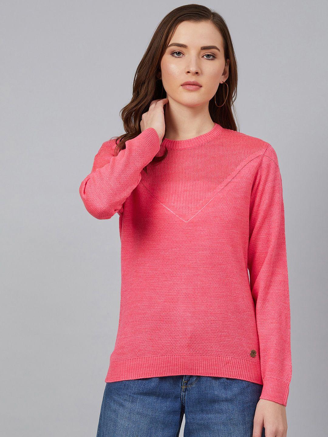cayman-women-pink-solid-acrylic-pullover