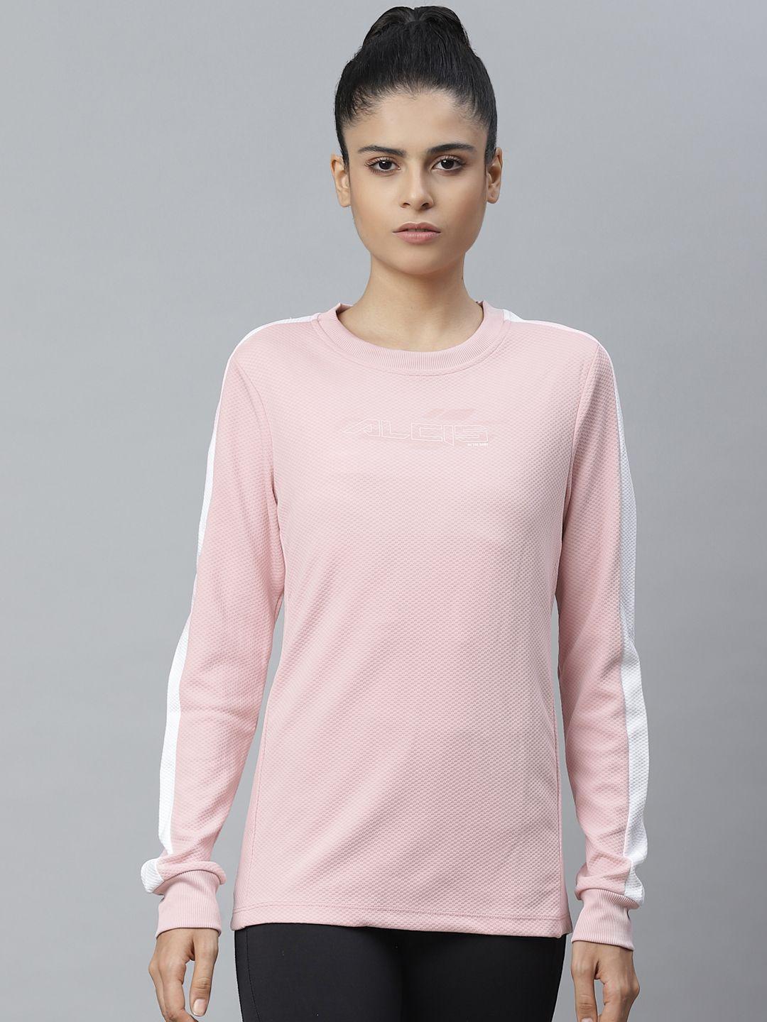 alcis-women-pink-self-design-sweatshirt