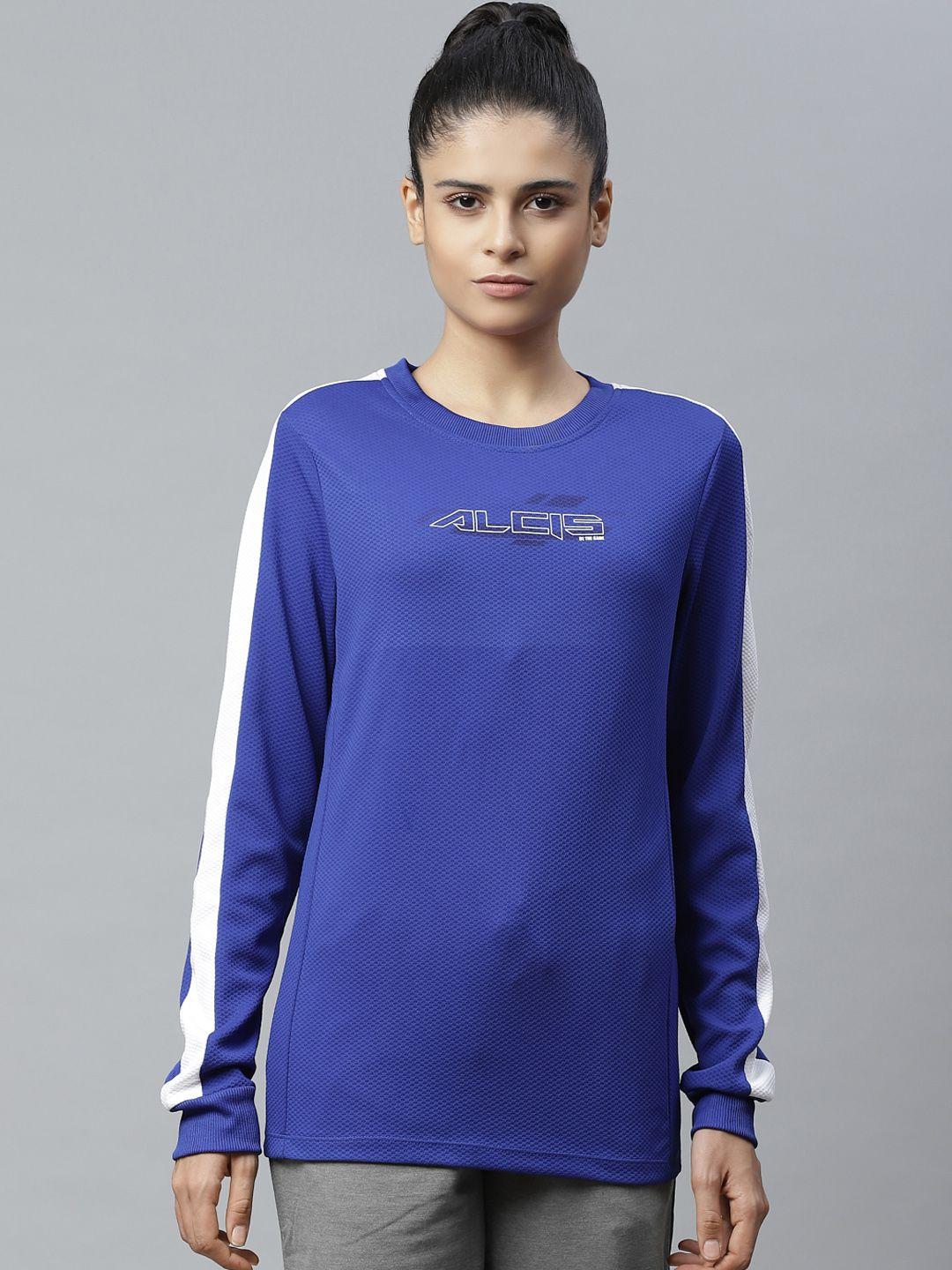 alcis-women-blue-self-design-sweatshirt