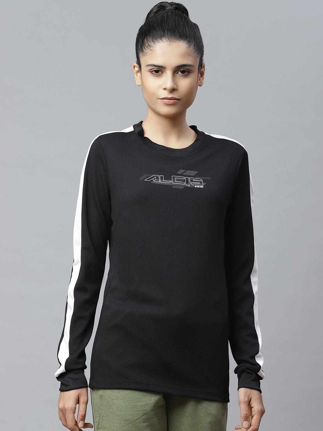 alcis-women-black-self-design-sweatshirt