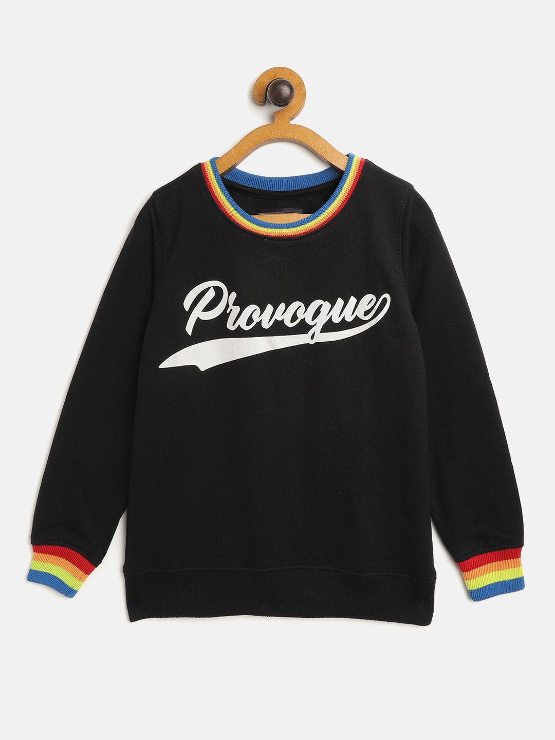 provogue-boys-black-&-white-brand-logo-print-sweatshirt