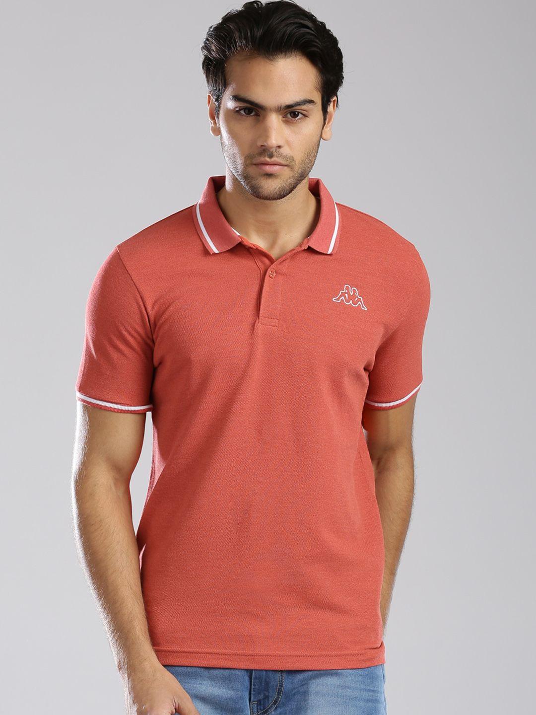 kappa-coral-red-polo-t-shirt