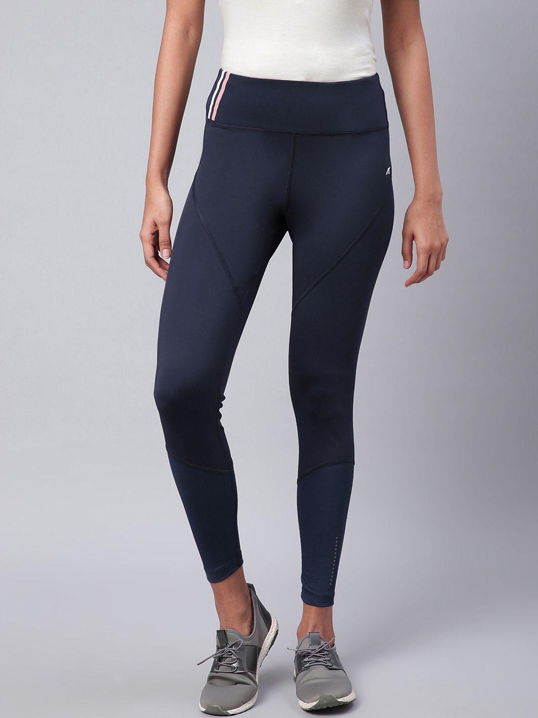 alcis-women-navy-blue-rapid-dry-solid-cropped-training-tights