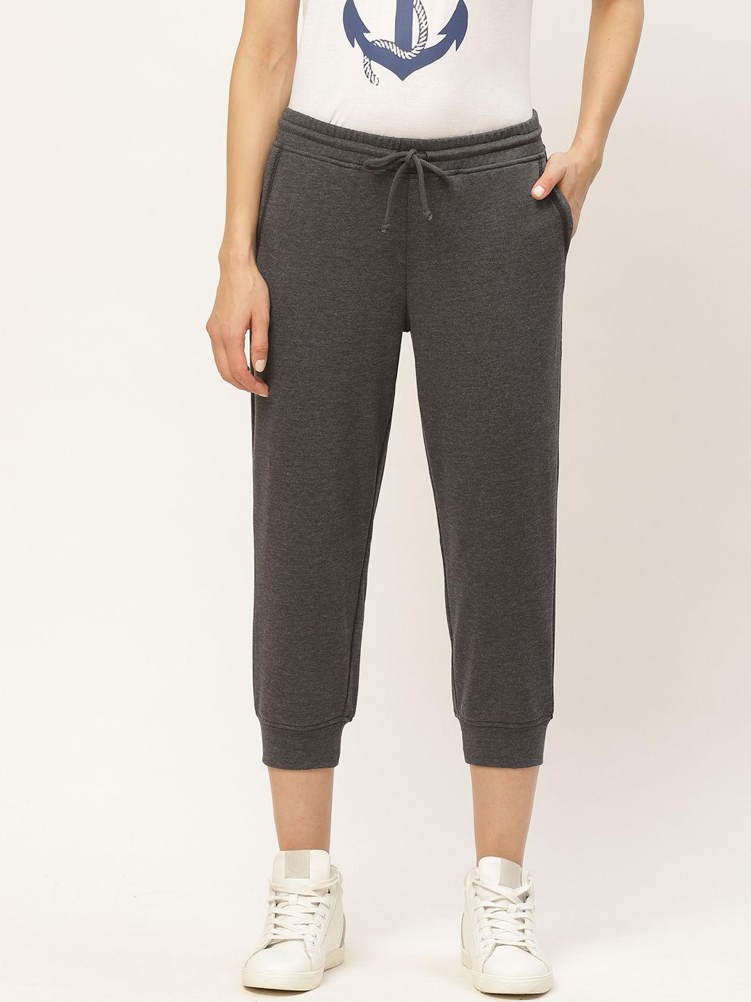 rute-women-charcoal-grey-solid-track-pants