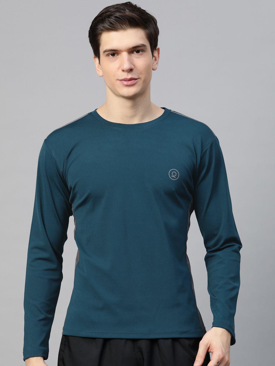 chkokko-men-teal-blue-solid-dri-fit-round-neck-gym-t-shirt