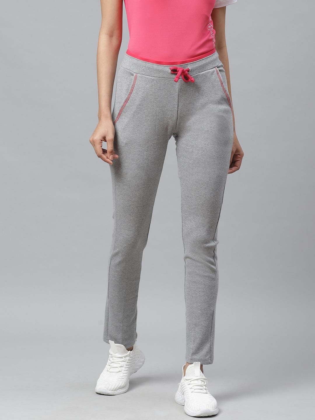 cayman-women-grey-melange-solid-track-pants