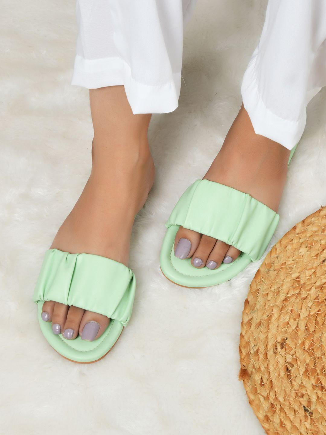 zebba-women-green-solid-pu-open-toe-flats