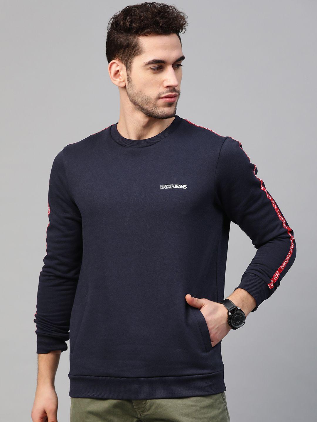 spykar-men-navy-blue-solid-sweatshirt