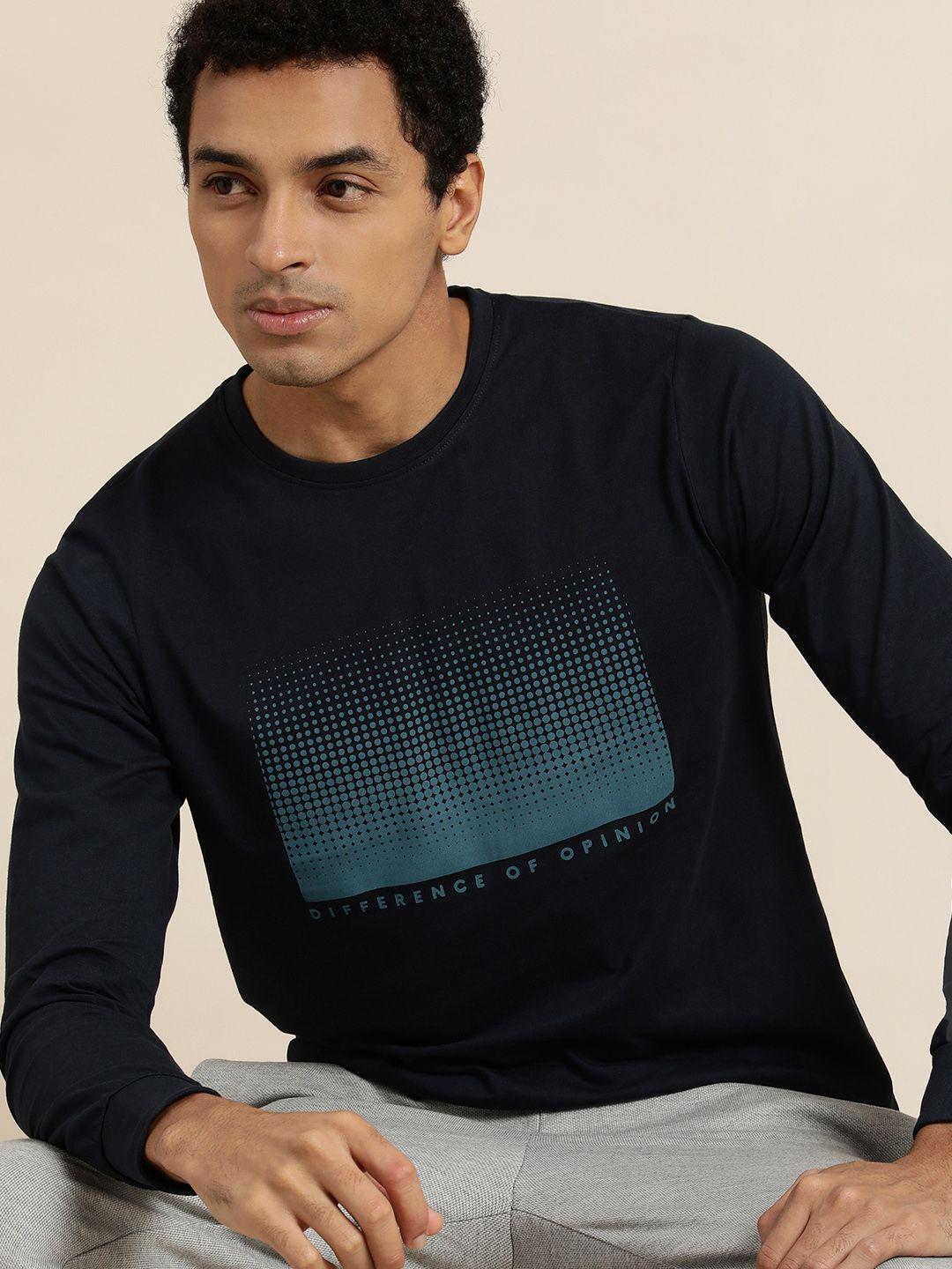 difference-of-opinion-men-navy-blue-printed-round-neck-t-shirt