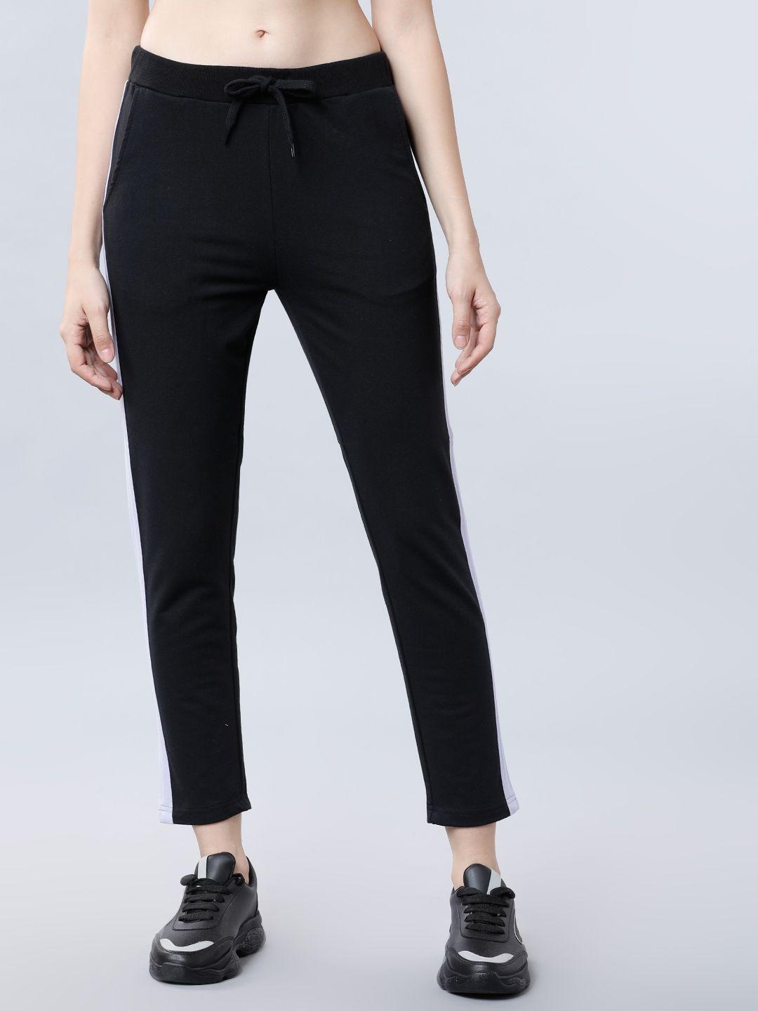 tokyo-talkies-women-black-solid-slim-fit-track-pants