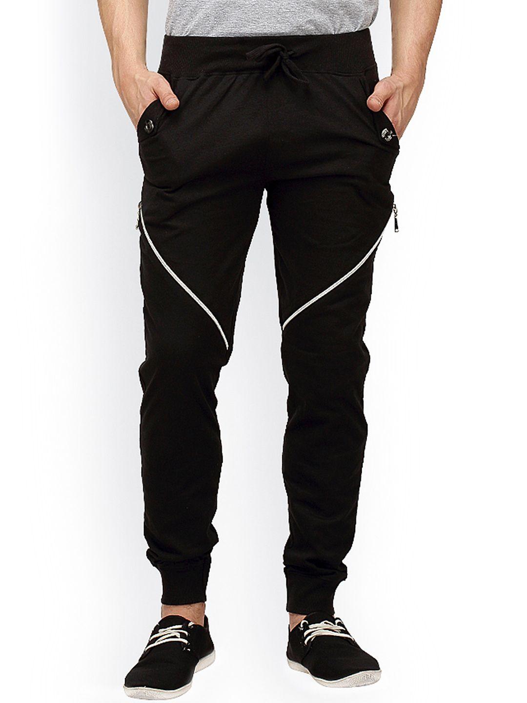 campus-sutra-black-track-pants