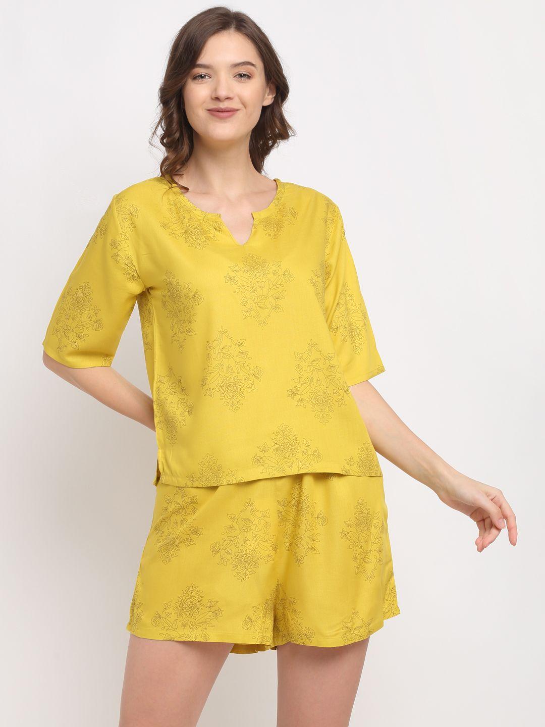 erotissch-women-mustard-yellow-printed-night-suit