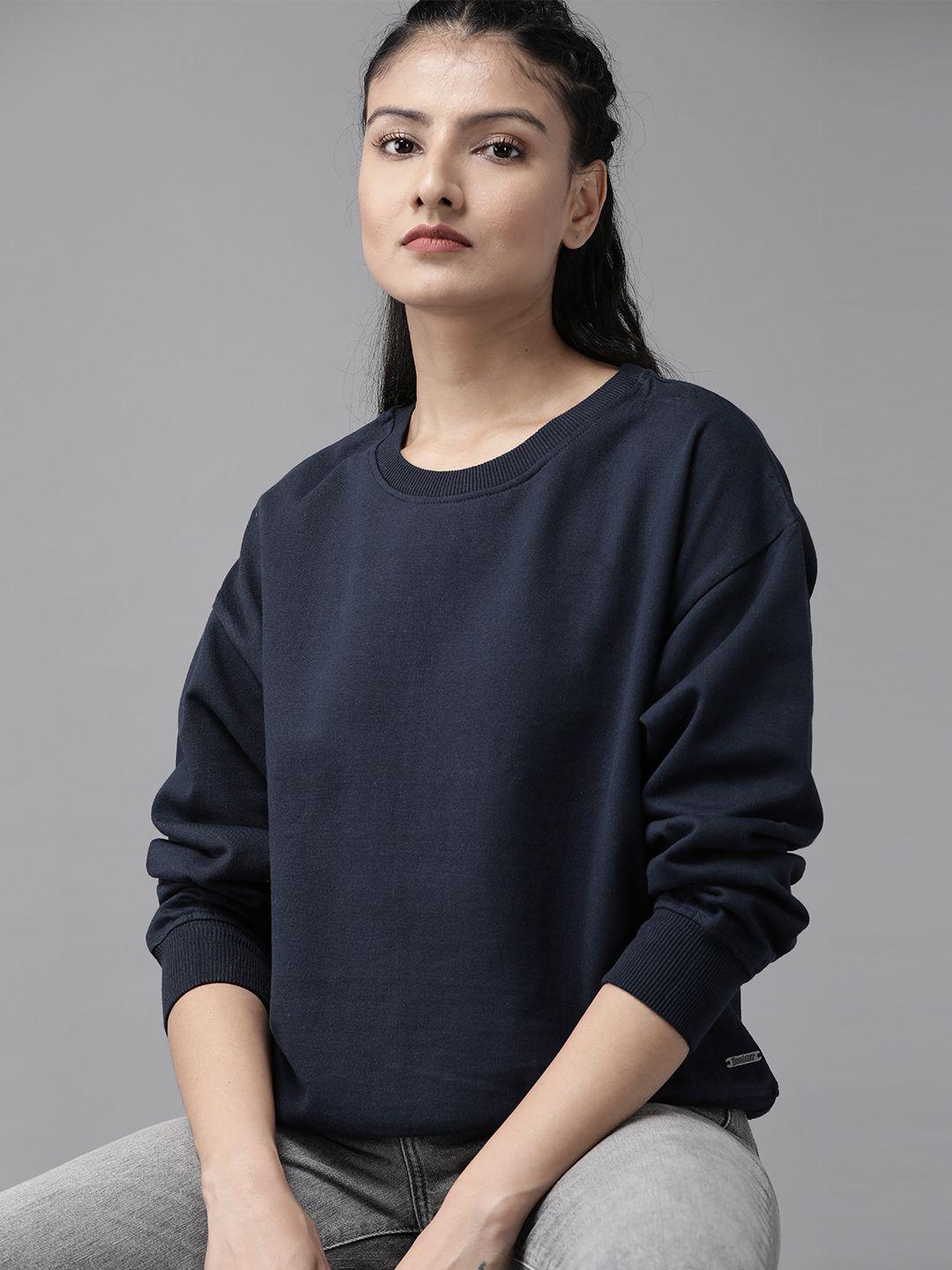 the-roadster-lifestyle-co-women-navy-blue-boxy-fit-solid-sweatshirt