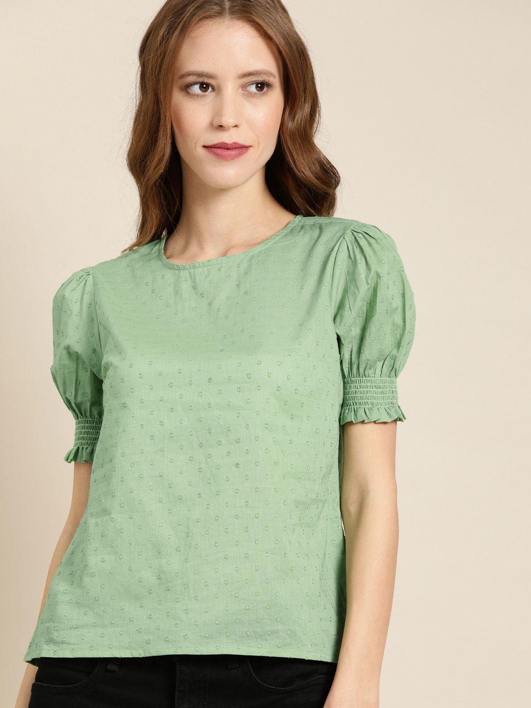 all-about-you-women-green-embroidered-pure-cotton-top