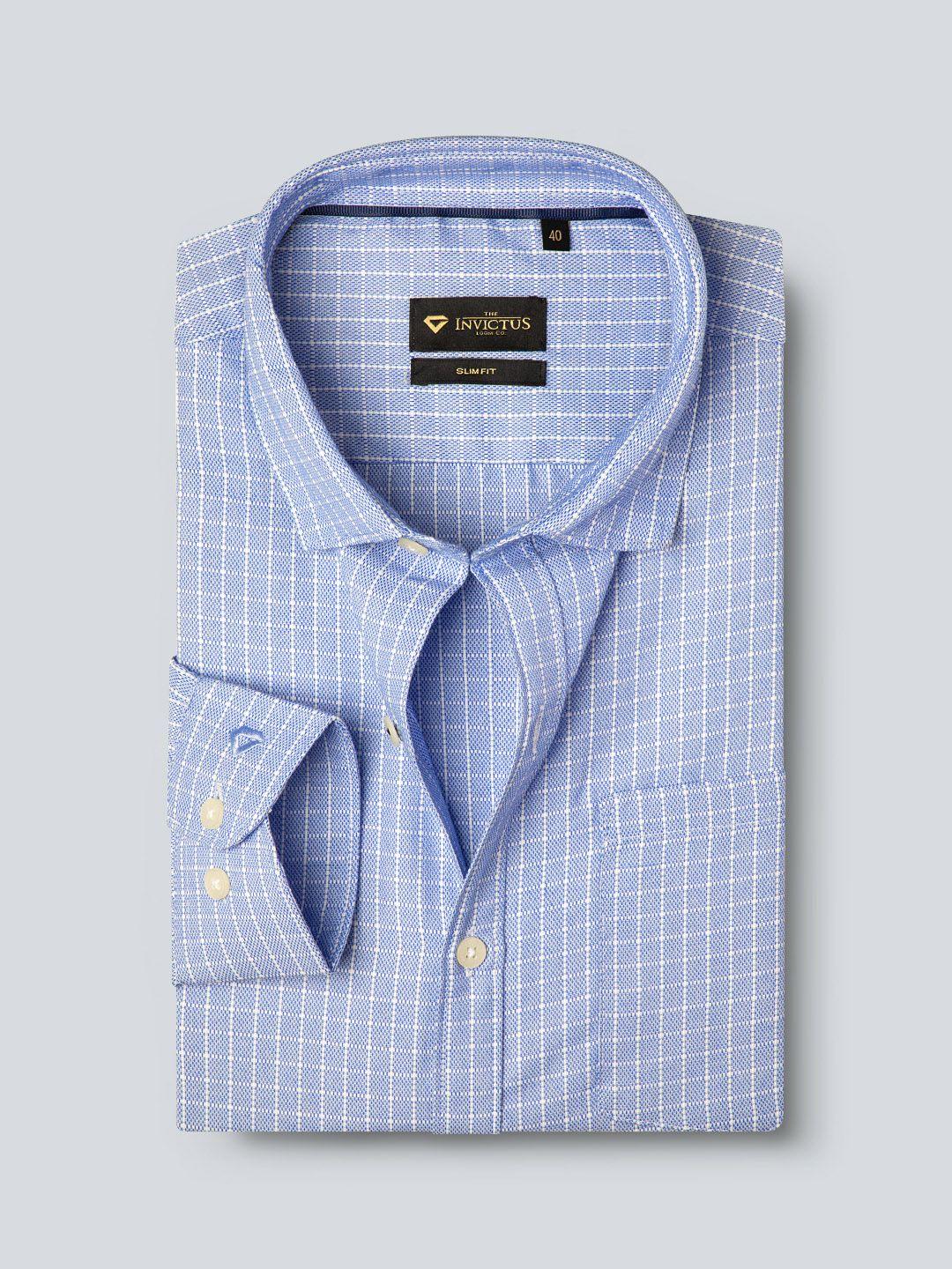 invictus-men-easy-care-blue-&-white--checked-formal-shirt