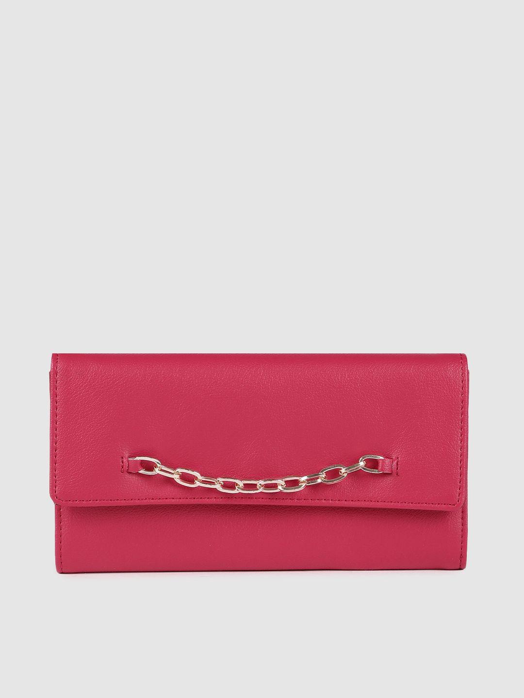 baggit-women-pink-solid-two-fold-wallet