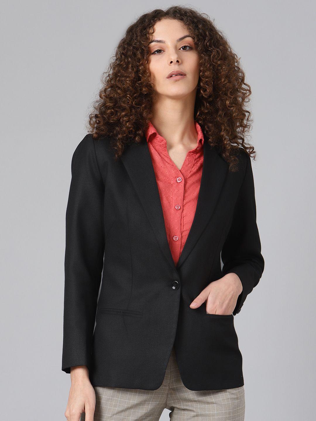 shaftesbury-london-women-black-solid-formal-blazer