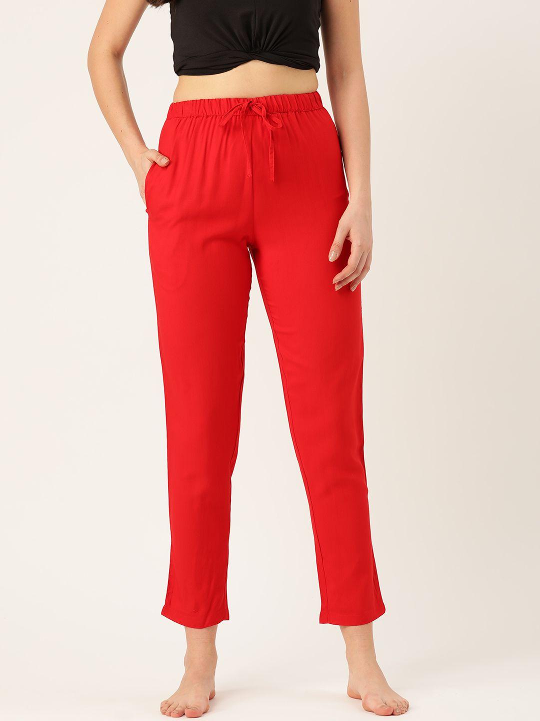 etc-women-red-solid-lounge-pants