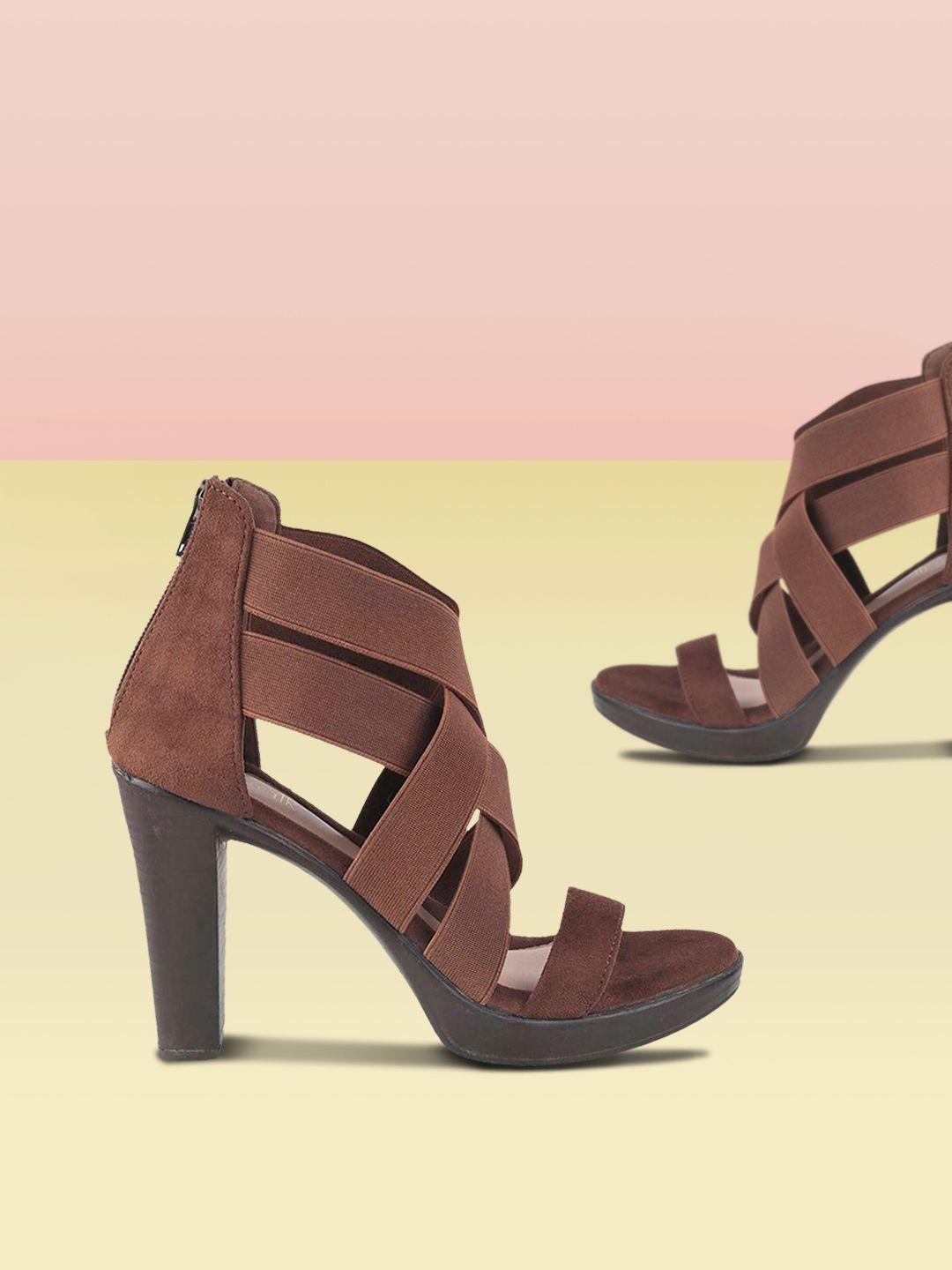 catwalk-women-brown-solid-suede-sandals