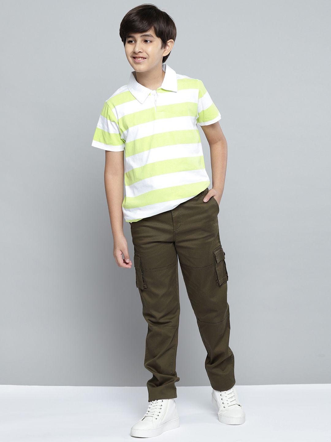yk-boys-olive-green-solid-pure-cotton-cargos