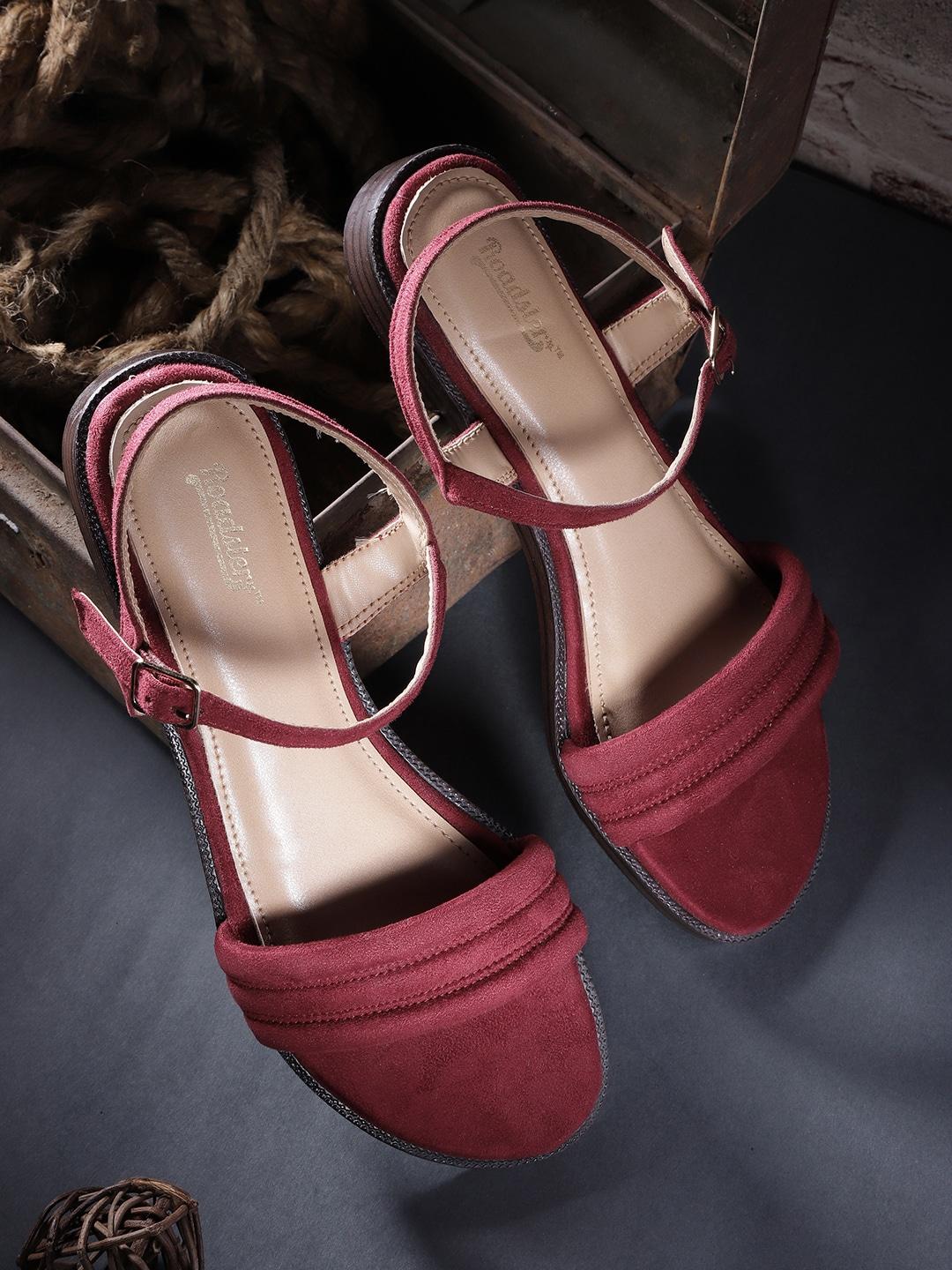 the-roadster-lifestyle-co-women-maroon-solid-open-toe-flats