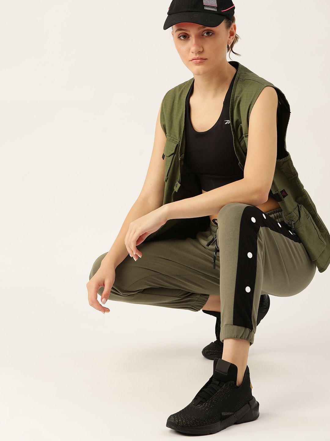 dressberry-women-olive-green-solid-cotton-joggers