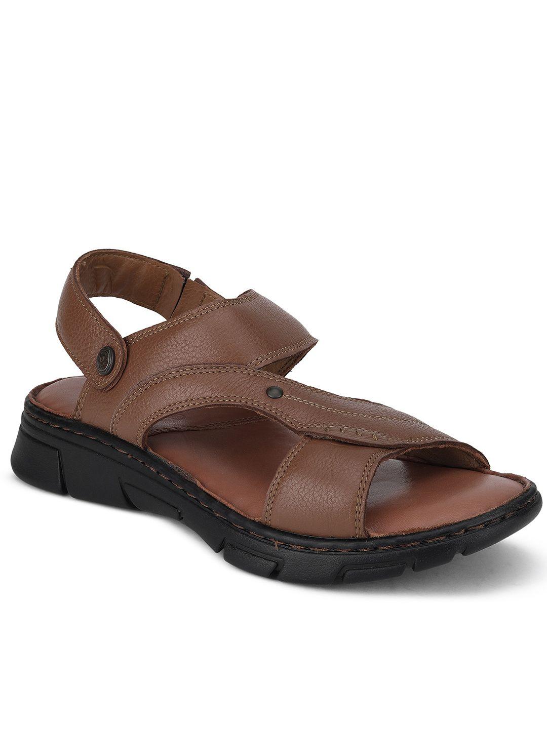 woodland-men-brown-leather-comfort-sandals