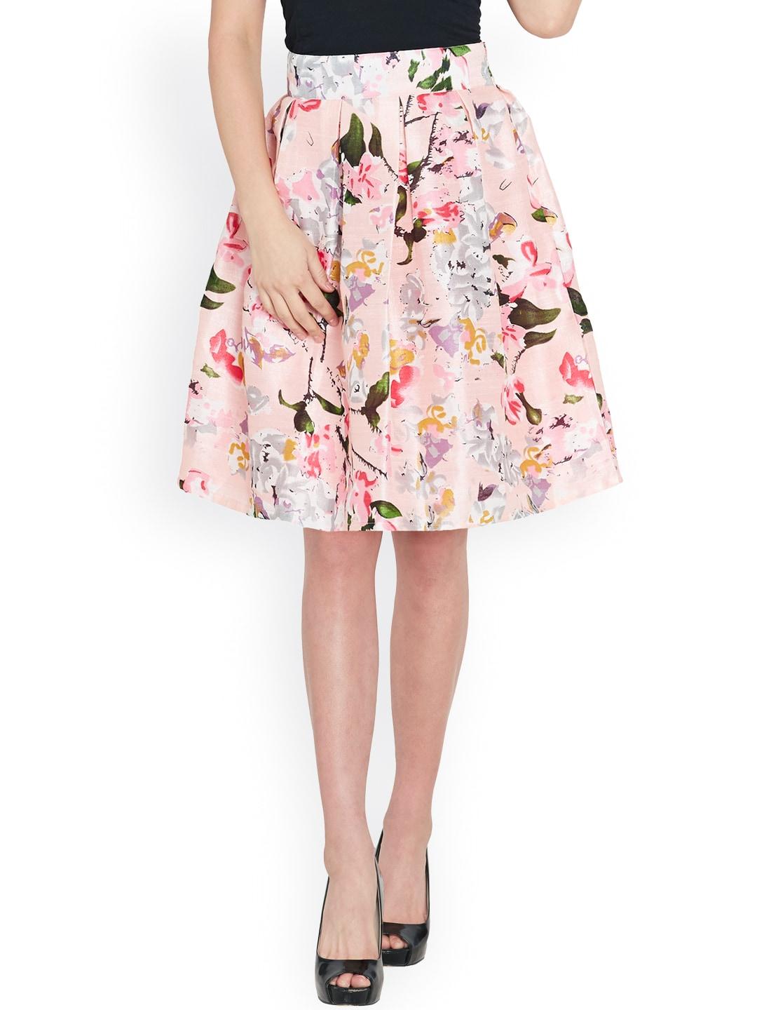 sassafras-pink-floral-print-silk-a-line-skirt