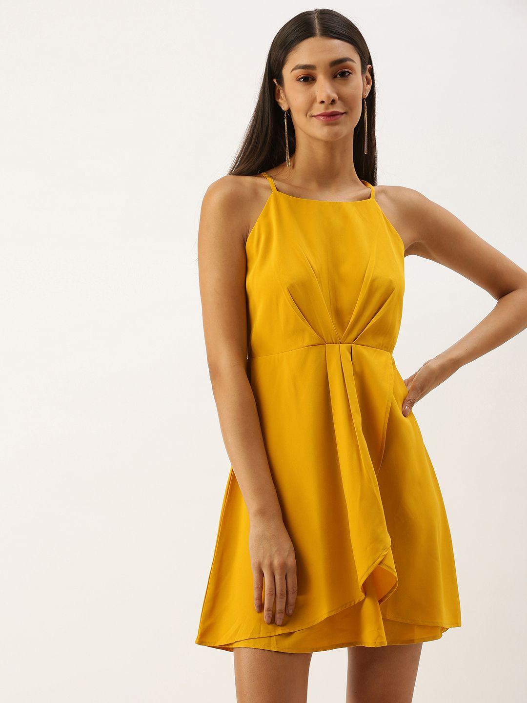 berrylush-women-mustard-yellow-solid-pleated-ruffled-a-line-dress