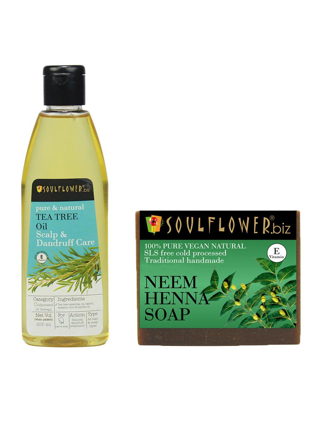 soulflower-unisex-set-of-2-sustainable-dandruff-control-tea-tree-oil-&-neem-heena-soap