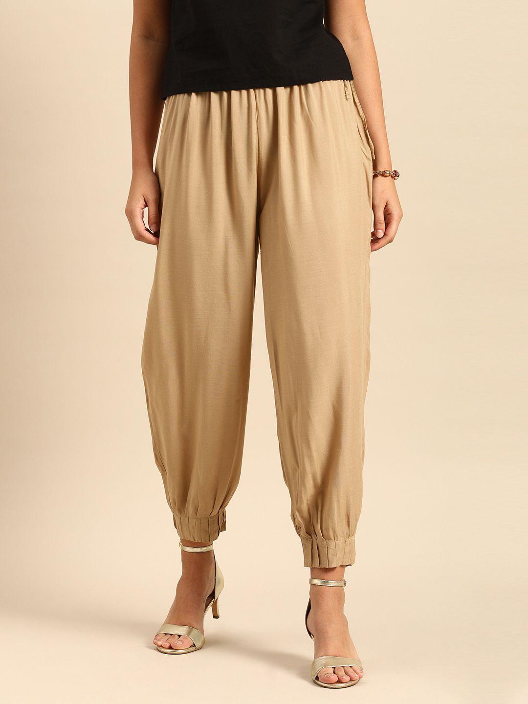 varanga-women-beige-loose-solid-anti-fit-trousers